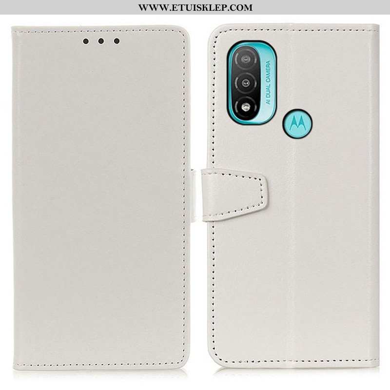 Obudowa Etui Na Telefon do Moto E40 / E30 / E20 Prosty Efekt Błyszczącej Skóry